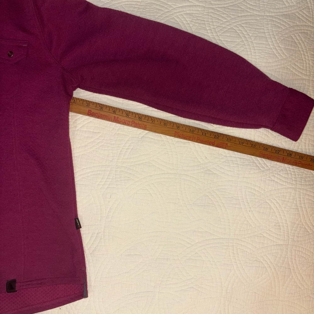 L.L. Bean Burgundy Button-Up Polartec Shirt XL Cold Weather Outdoor Adventure - Picture 4 of 5